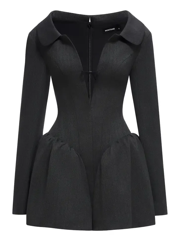 MONTSAND Structured Peplum Mini Dress