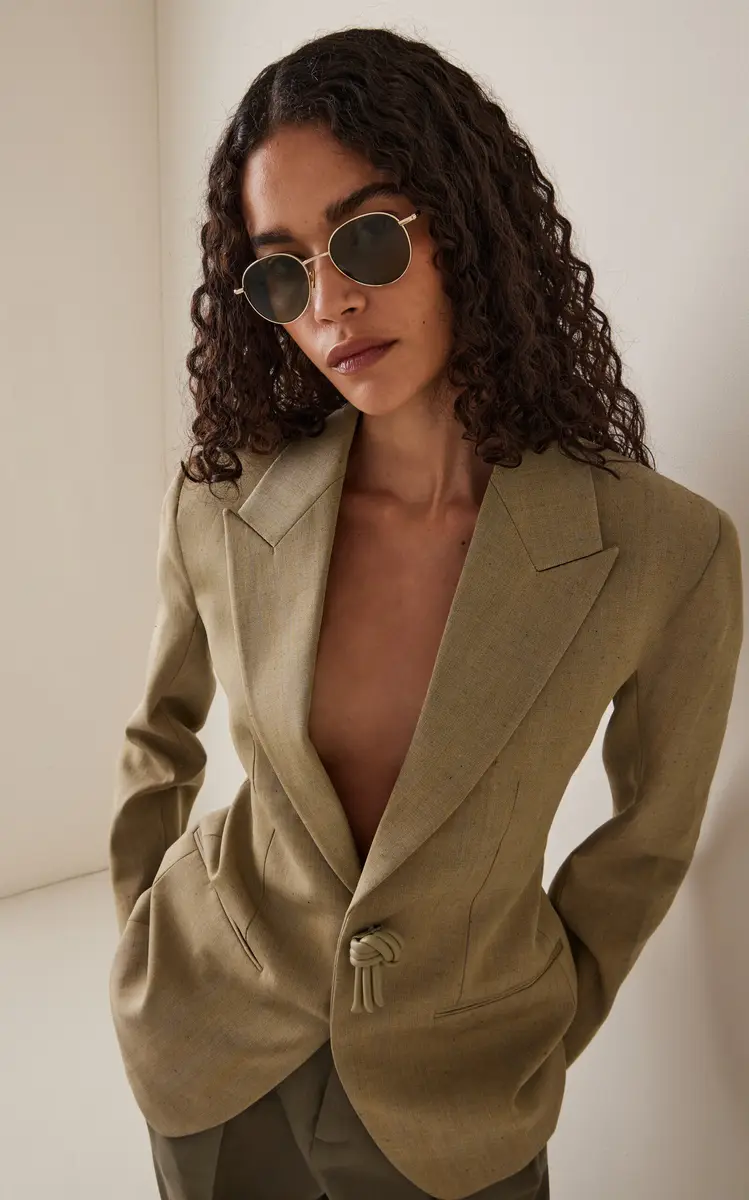 Saint Laurent Round-Frame Metal Sunglasses | Thumbnail 2 Saint Laurent Round-Frame Metal Sunglasses | Thumbnail 2