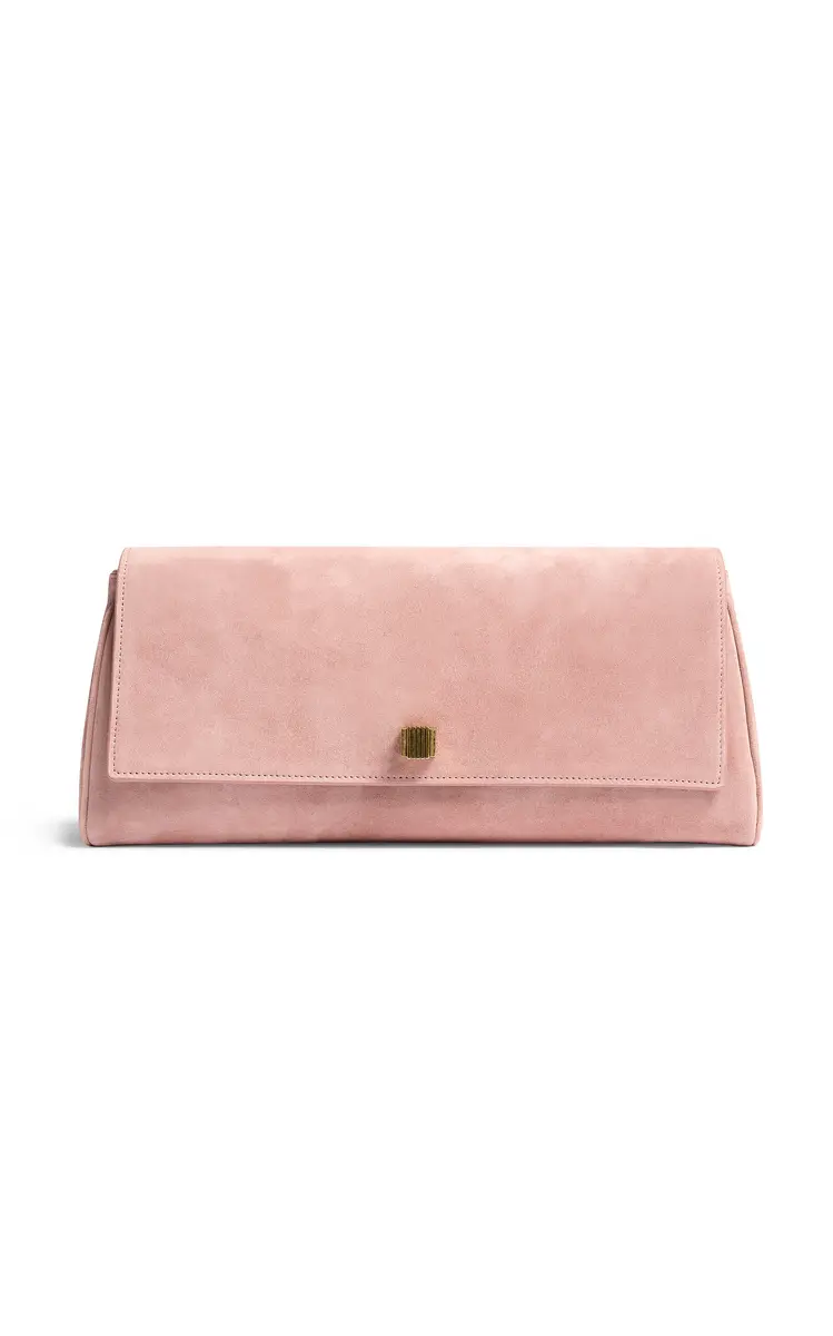 Khaite Audrey Suede Clutch | Image 1 Khaite Audrey Suede Clutch | Image 1