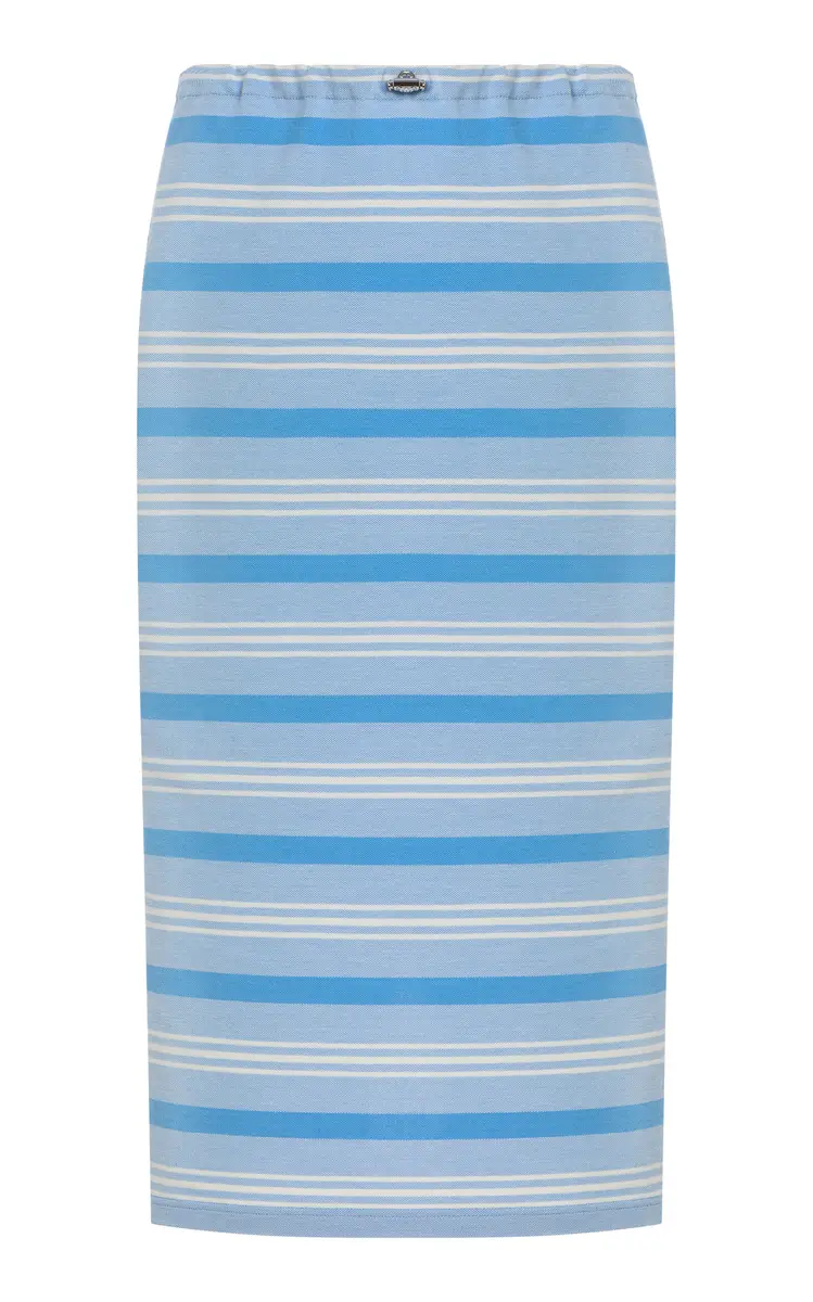 Prada Cotton Pique Midi Skirt | Thumbnail 6 Prada Cotton Pique Midi Skirt | Thumbnail 6