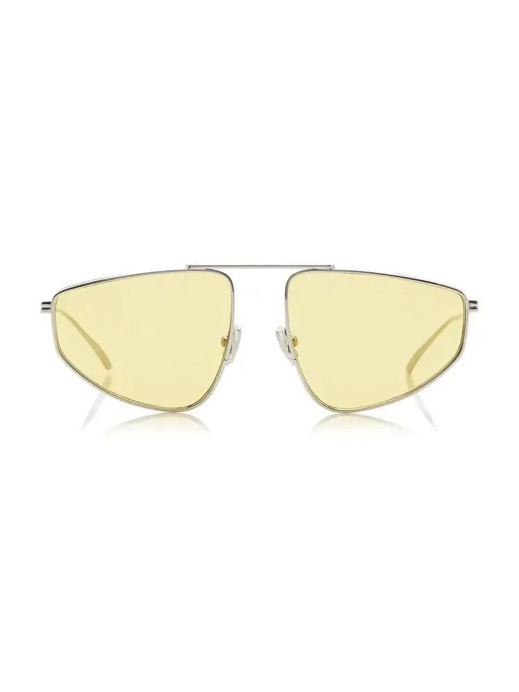 Aviator-Frame Metal Sunglasses
