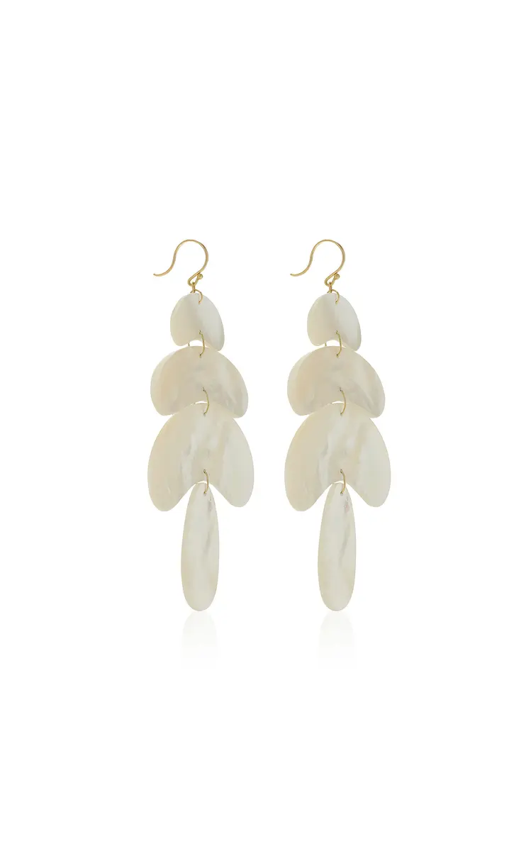 TEN THOUSAND THINGS 18K Yellow Gold Mother of Pearl Earrings | Thumbnail 3 TEN THOUSAND THINGS 18K Yellow Gold Mother of Pearl Earrings | Thumbnail 3