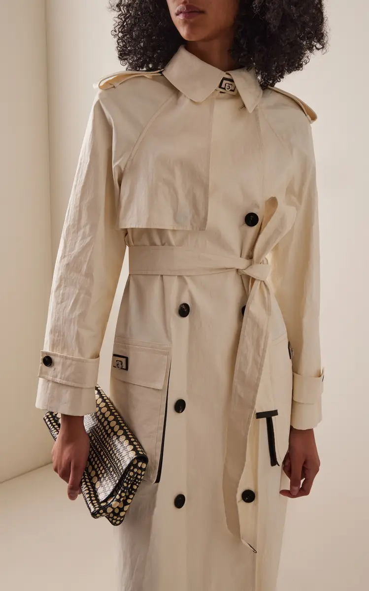 Ferragamo Coated Linen Trench Coat | Thumbnail 3 Ferragamo Coated Linen Trench Coat | Thumbnail 3