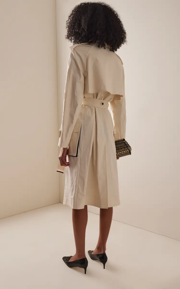 Ferragamo Coated Linen Trench Coat | Thumbnail 4 Ferragamo Coated Linen Trench Coat | Thumbnail 4