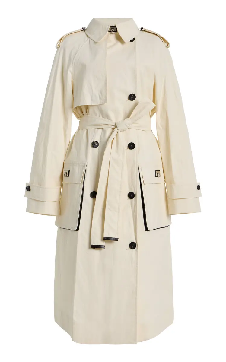 Ferragamo Coated Linen Trench Coat | Thumbnail 6 Ferragamo Coated Linen Trench Coat | Thumbnail 6
