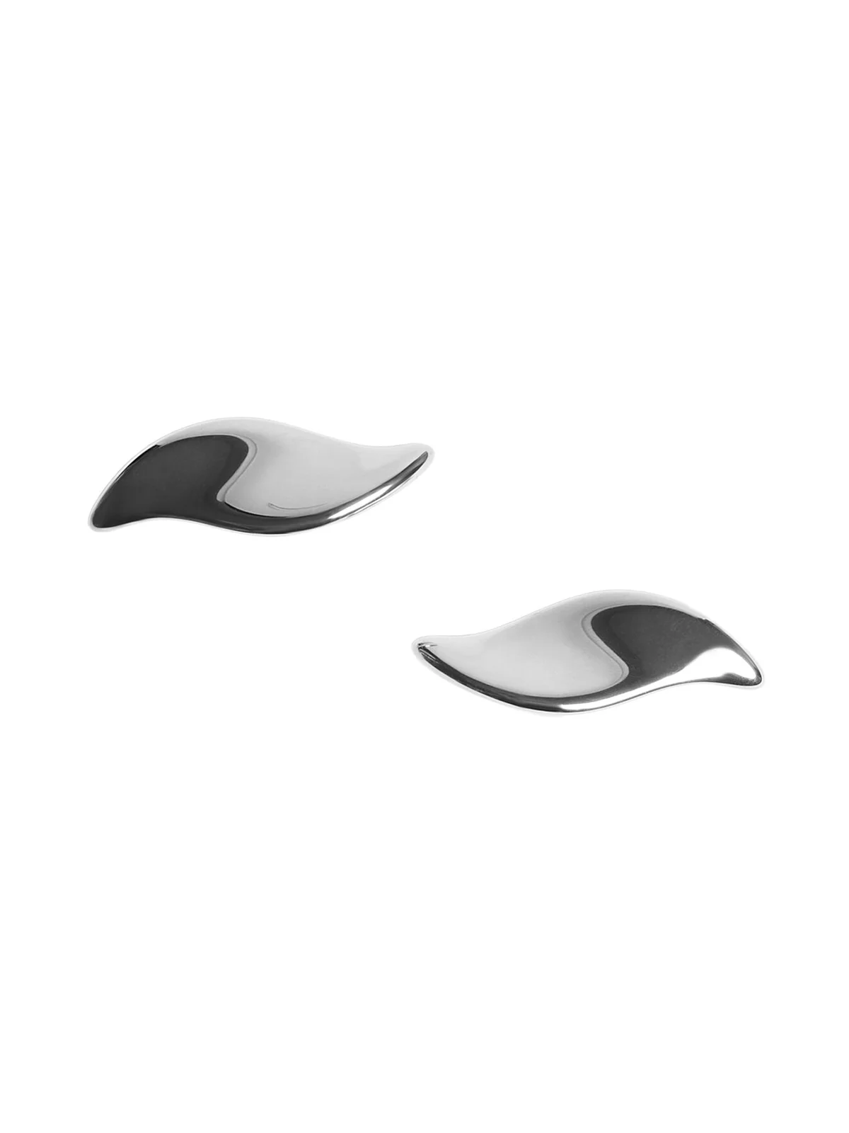 Leaf Silver Clip-On Earrings