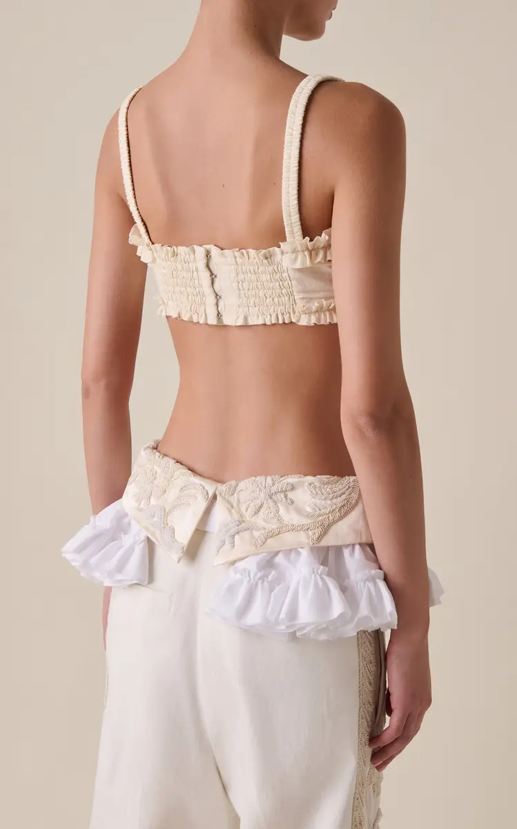 Dries Van Noten Carly Bis Slub Cotton-Poplin Bra Top | Thumbnail 5 Dries Van Noten Carly Bis Slub Cotton-Poplin Bra Top | Thumbnail 5