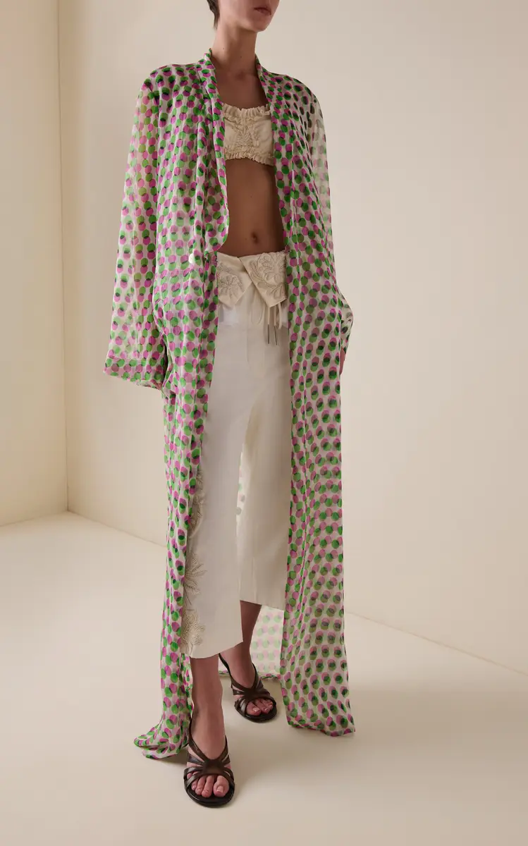 Dries Van Noten Covy Bis Polka-Dot Silk-Creppone Long Shirt | Thumbnail 5 Dries Van Noten Covy Bis Polka-Dot Silk-Creppone Long Shirt | Thumbnail 5