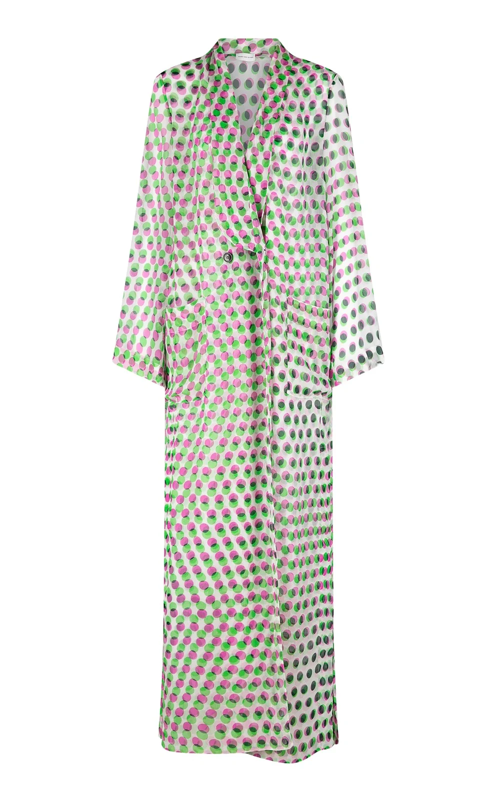 Covy Bis Polka-Dot Silk-Creppone Long Shirt Covy Bis Polka-Dot Silk-Creppone Long Shirt