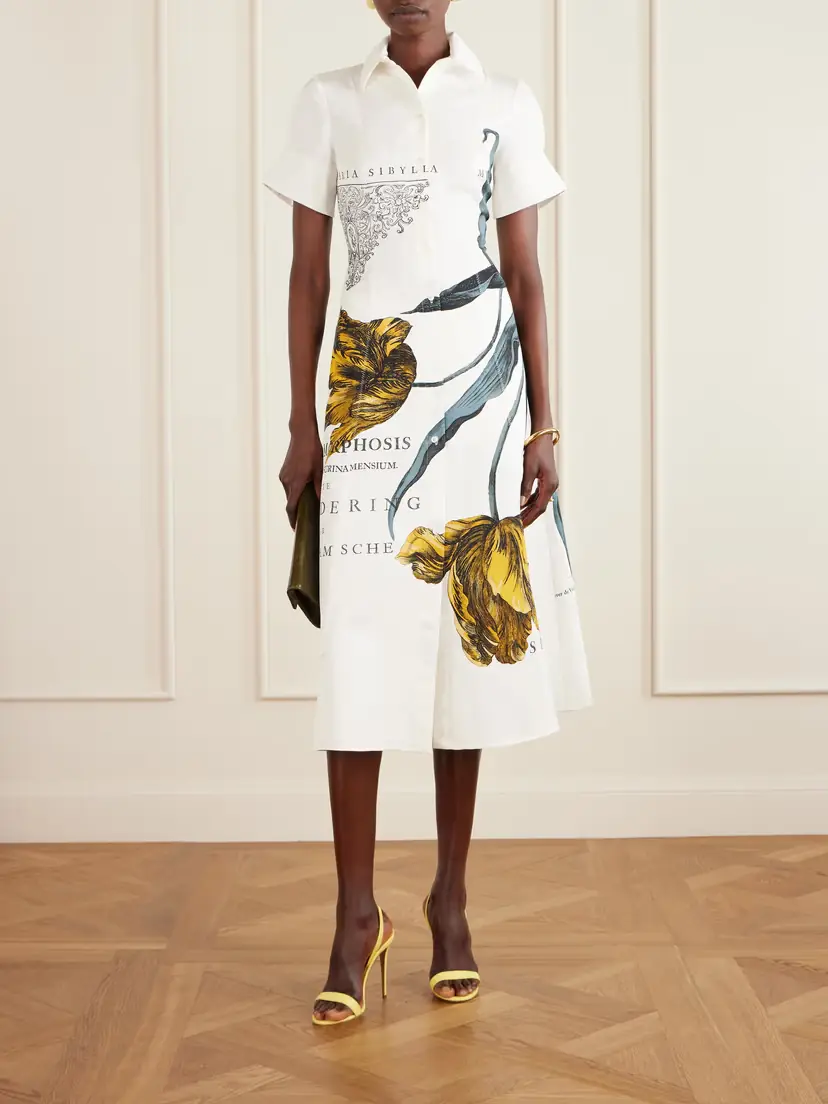 Erdem Floral-print Cotton-blend Shirt Dress | Thumbnail 2