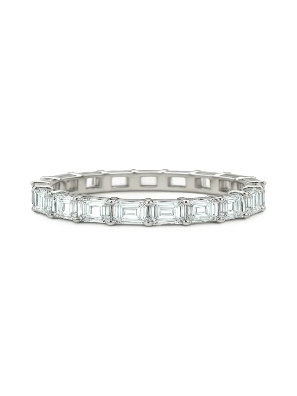 Wish Fine Jewelry IGI 1.40ct Baguette Diamond 18K Gold Eternity Ring