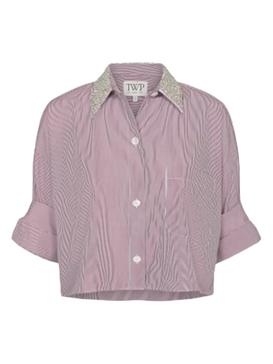 Next Ex Crystal Collar Shirt - White