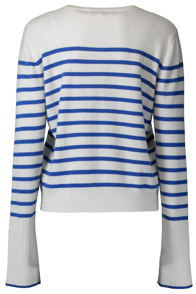La Ligne Striped Lean Lines Cardigan - Cream Cobalt | Thumbnail 8 La Ligne Striped Lean Lines Cardigan - Cream Cobalt | Thumbnail 8