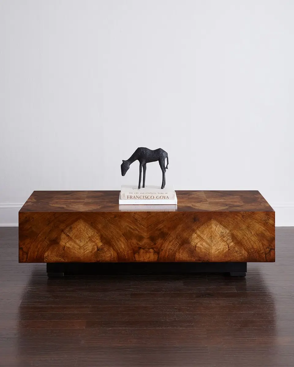John-Richard Collection Chelsea Walnut-Burl Coffee Table | Thumbnail 2