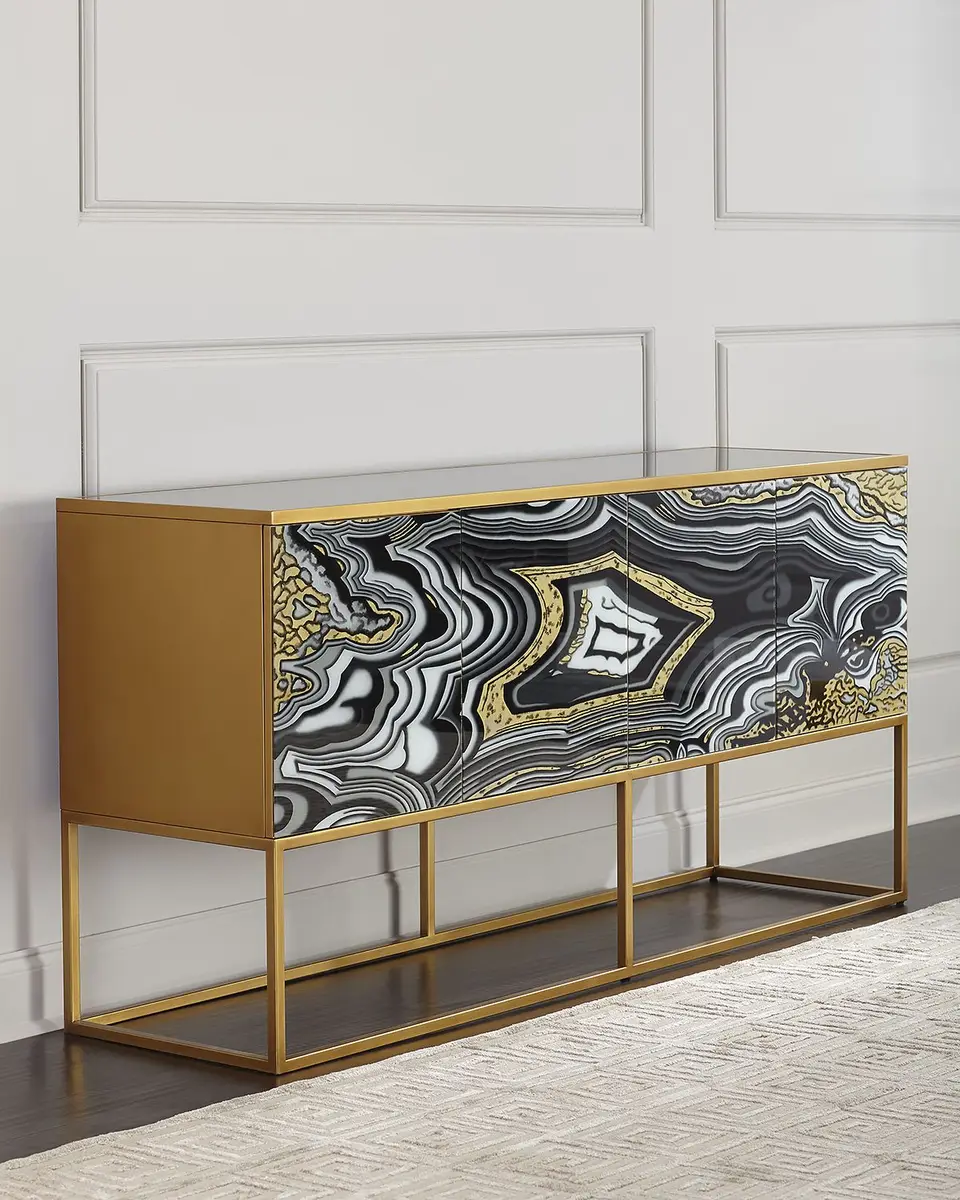 John-Richard Collection Nicola Painted-Agate Console | Thumbnail 2 John-Richard Collection Nicola Painted-Agate Console | Thumbnail 2