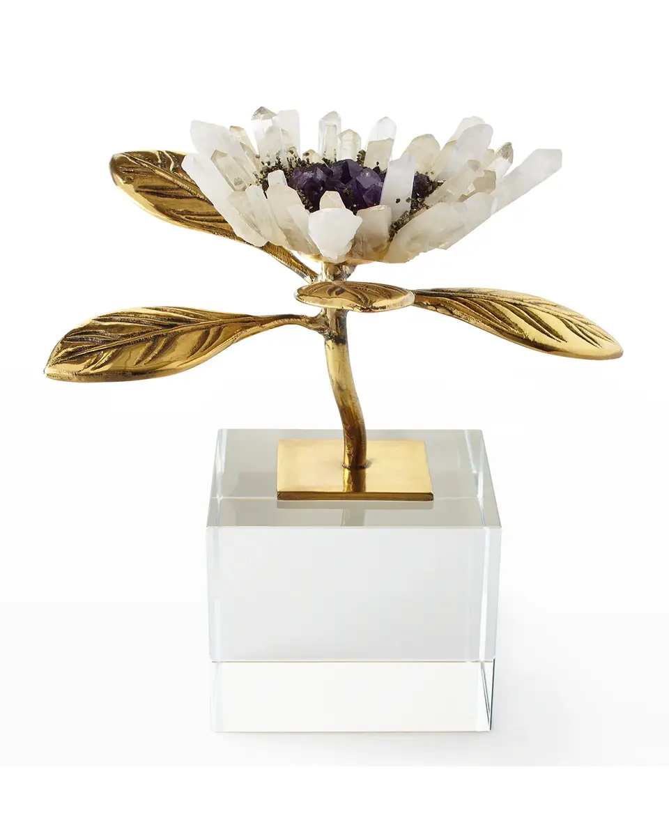 John-Richard Collection Single Crystal Bloom Floral Sculpture | Thumbnail 2 John-Richard Collection Single Crystal Bloom Floral Sculpture | Thumbnail 2