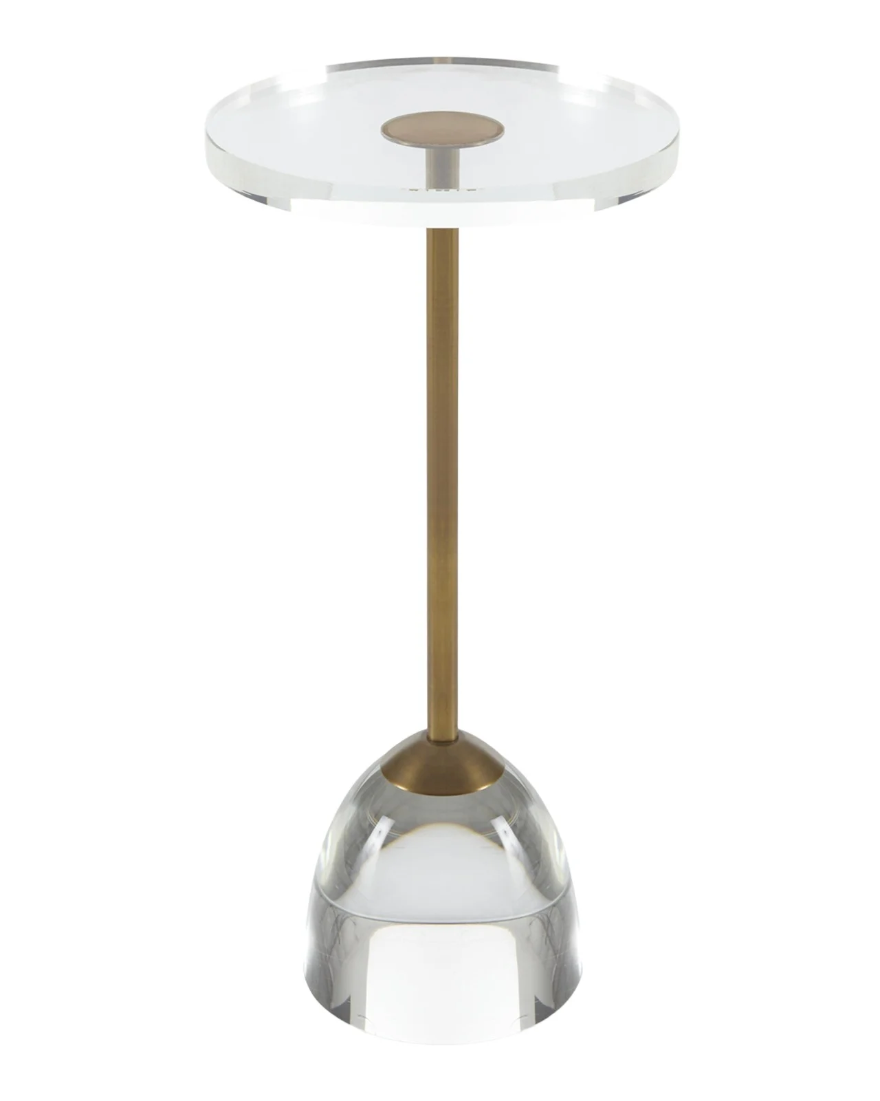 John-Richard Collection Brass & Acrylic Martini Table
