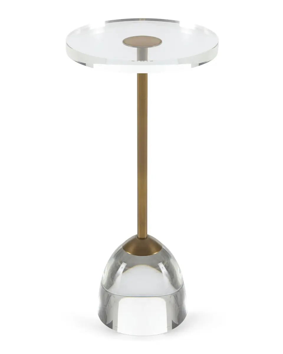 John-Richard Collection Brass & Acrylic Martini Table | Image 1 John-Richard Collection Brass & Acrylic Martini Table | Image 1