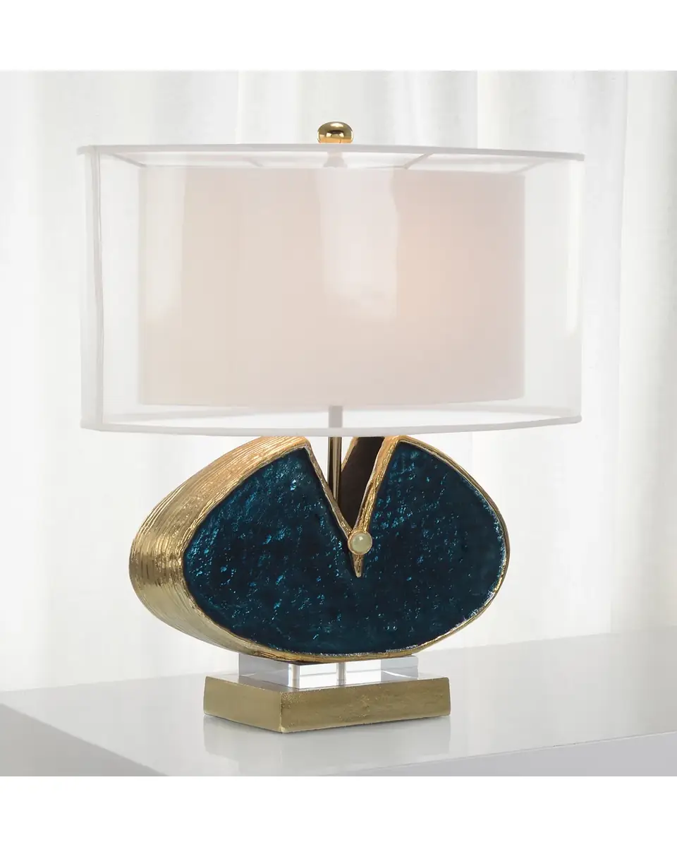John-Richard Collection Blue Enameled & Jeweled Lamp | Thumbnail 2 John-Richard Collection Blue Enameled & Jeweled Lamp | Thumbnail 2