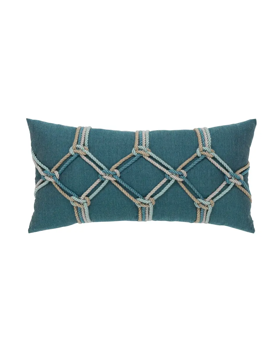 Elaine Smith Rope Lumbar Sunbrella Pillow | Thumbnail 2 Elaine Smith Rope Lumbar Sunbrella Pillow | Thumbnail 2