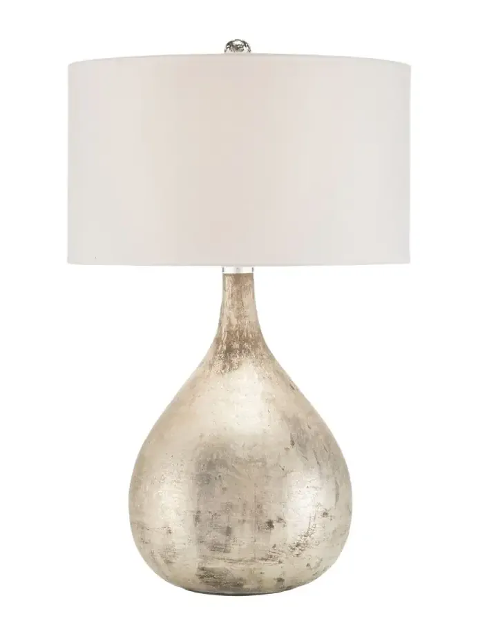 John-Richard Collection Weathered Silvertone Table Lamp