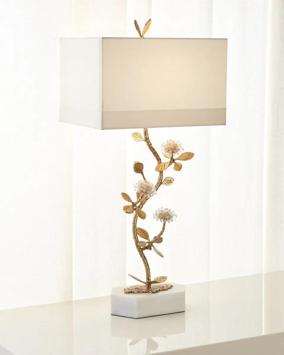 John-Richard Collection Quartz Flower Table Lamp | Thumbnail 2 John-Richard Collection Quartz Flower Table Lamp | Thumbnail 2