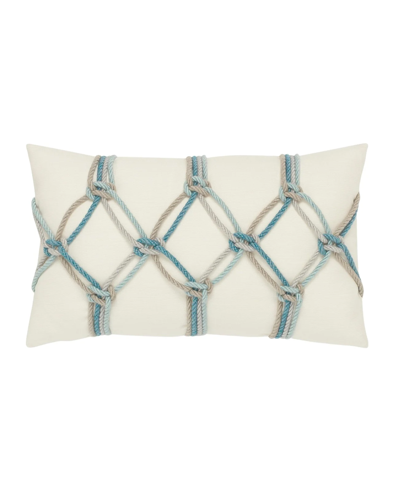 Elaine Smith Rope Lumbar Sunbrella Pillow