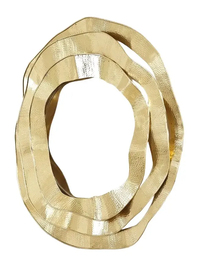 John-Richard Collection Ripple Brass Mirror