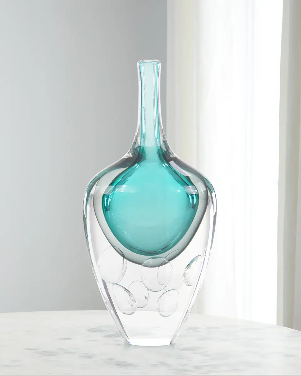 John-Richard Collection Azure Art Glass Vase | Image 1 John-Richard Collection Azure Art Glass Vase | Image 1