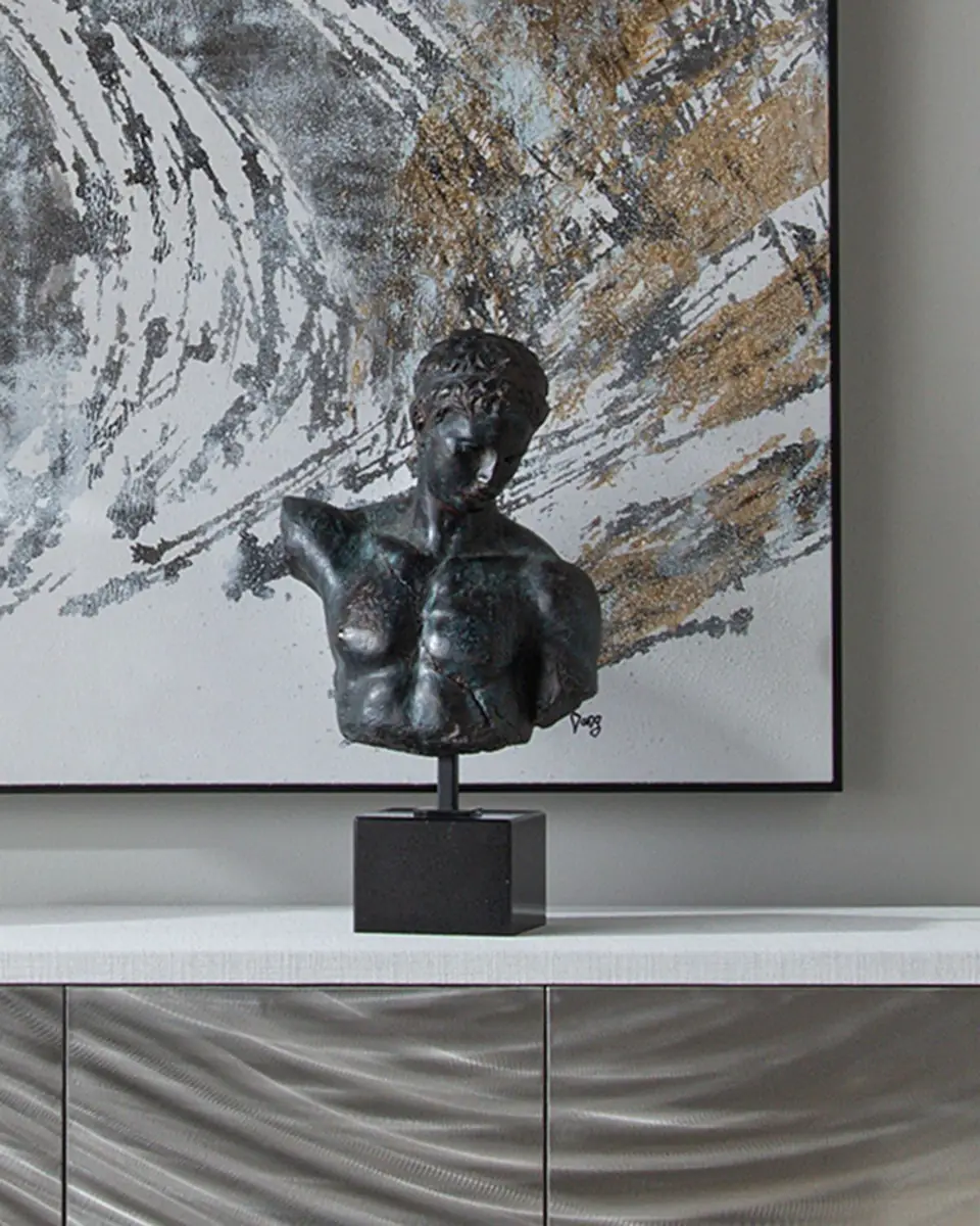 John-Richard Collection Greek Bust Sculpture in Verde Black | Thumbnail 2 John-Richard Collection Greek Bust Sculpture in Verde Black | Thumbnail 2