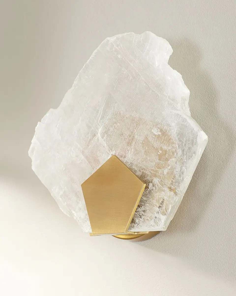 John-Richard Collection Selenite 1-Light Wall Sconce | Image 1 John-Richard Collection Selenite 1-Light Wall Sconce | Image 1