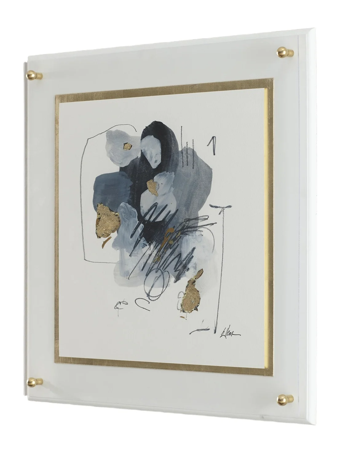 John-Richard Collection "Black, Gray, and Gold I" Print by Jackie Ellens
