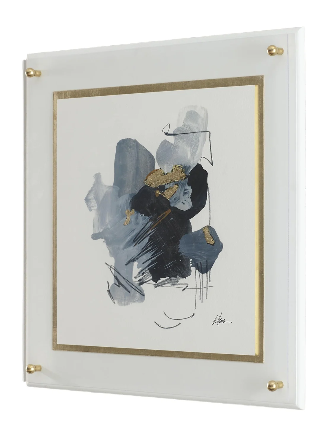 John-Richard Collection "Black, Gray, and Gold II" Print by Jackie Ellens