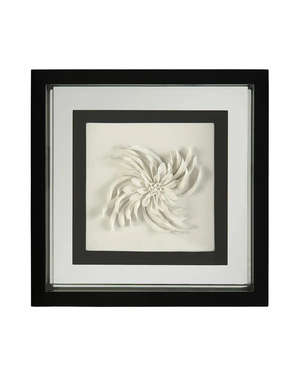 John-Richard Collection "Black & White Porcelain Flower I" Wall Art