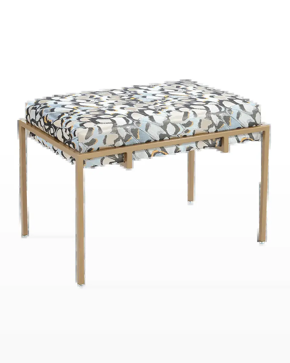 John-Richard Collection Upholstered Metal 29" Bench | Thumbnail 2 John-Richard Collection Upholstered Metal 29" Bench | Thumbnail 2