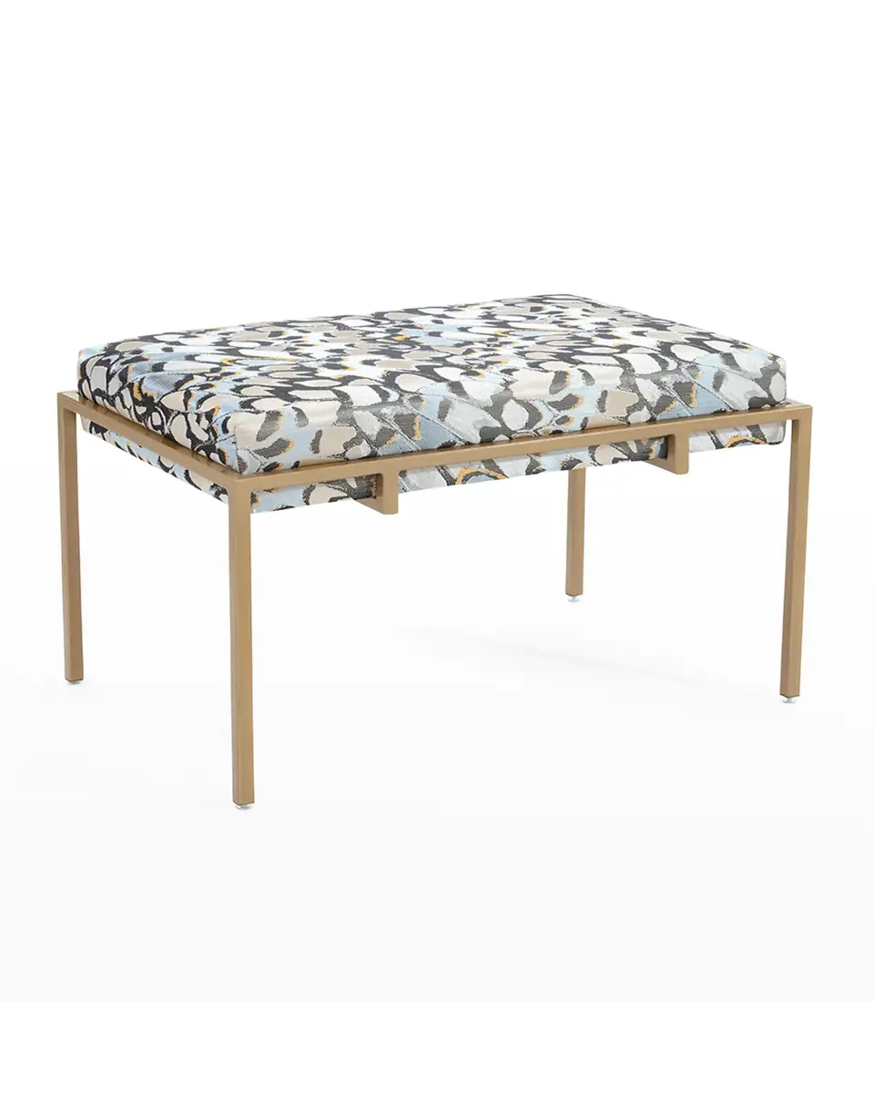 John-Richard Collection Upholstered Metal 29" Bench | Thumbnail 3 John-Richard Collection Upholstered Metal 29" Bench | Thumbnail 3