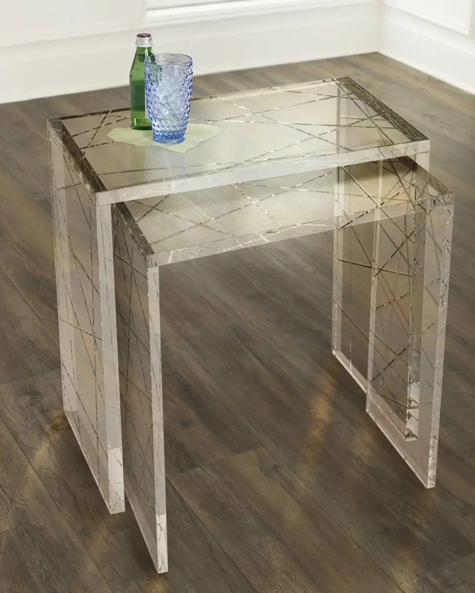 John-Richard Collection Small Crystal Nesting Table | Thumbnail 4