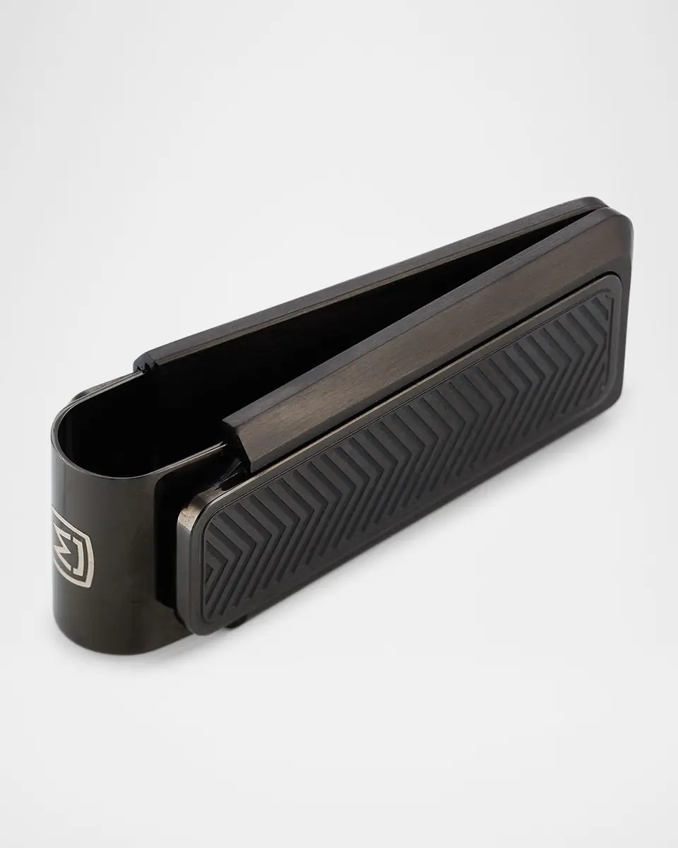 M Clip Men's Chevron IP Black Stainless Steel Money Clip | Thumbnail 3