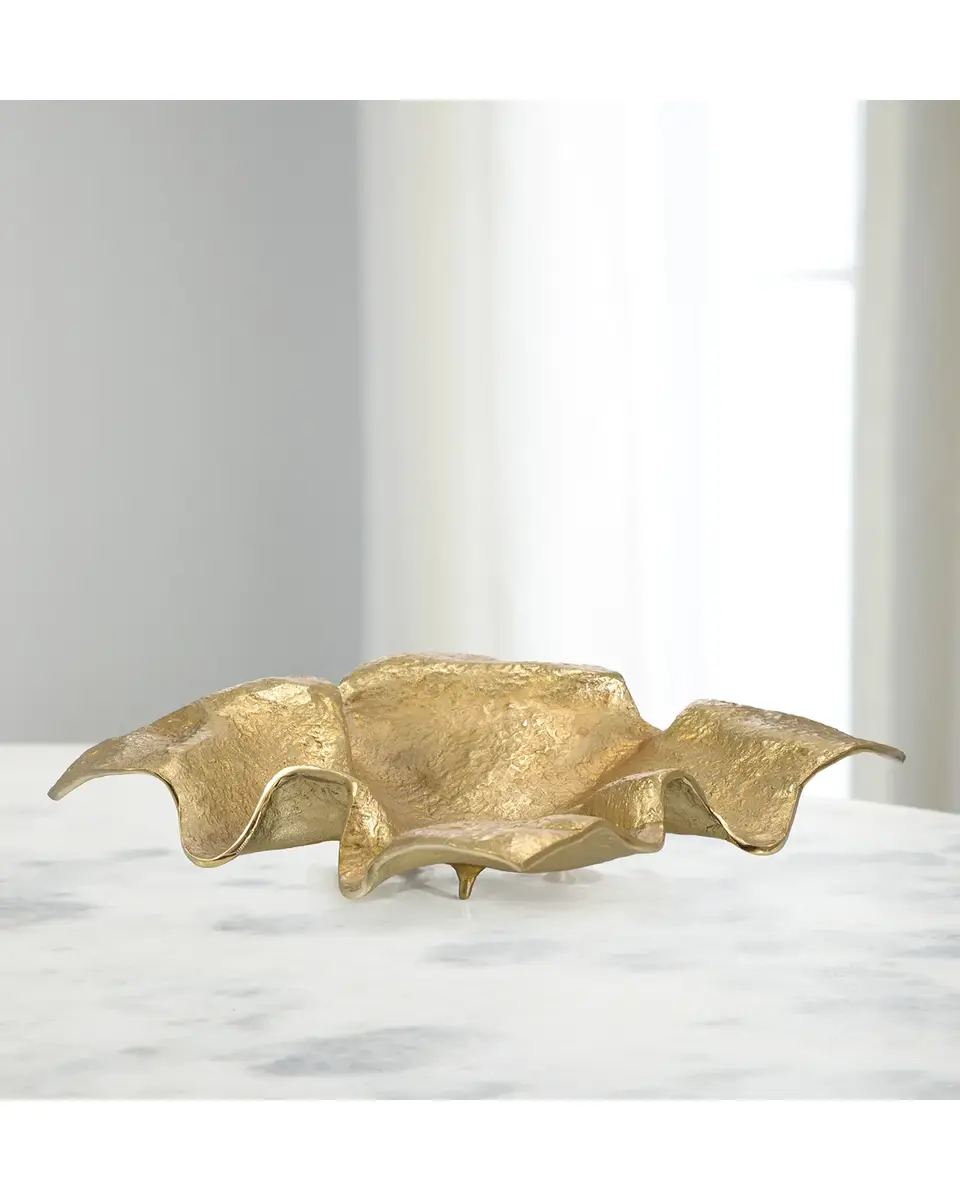 John-Richard Collection Draped Fabric Brass Square Bowl | Thumbnail 2 John-Richard Collection Draped Fabric Brass Square Bowl | Thumbnail 2