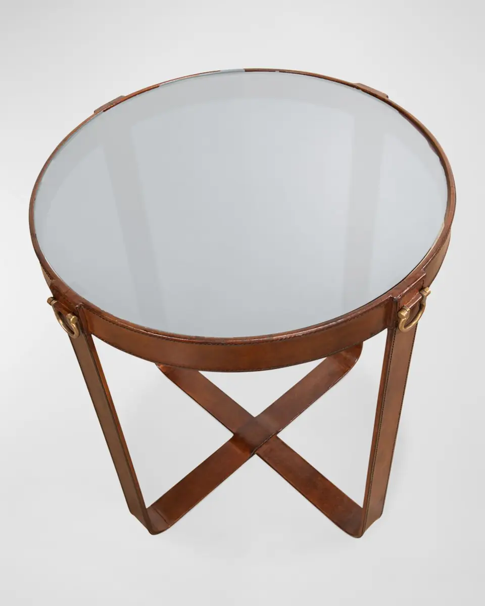 Sarreid Leather Harness Side Table | Thumbnail 4 Sarreid Leather Harness Side Table | Thumbnail 4
