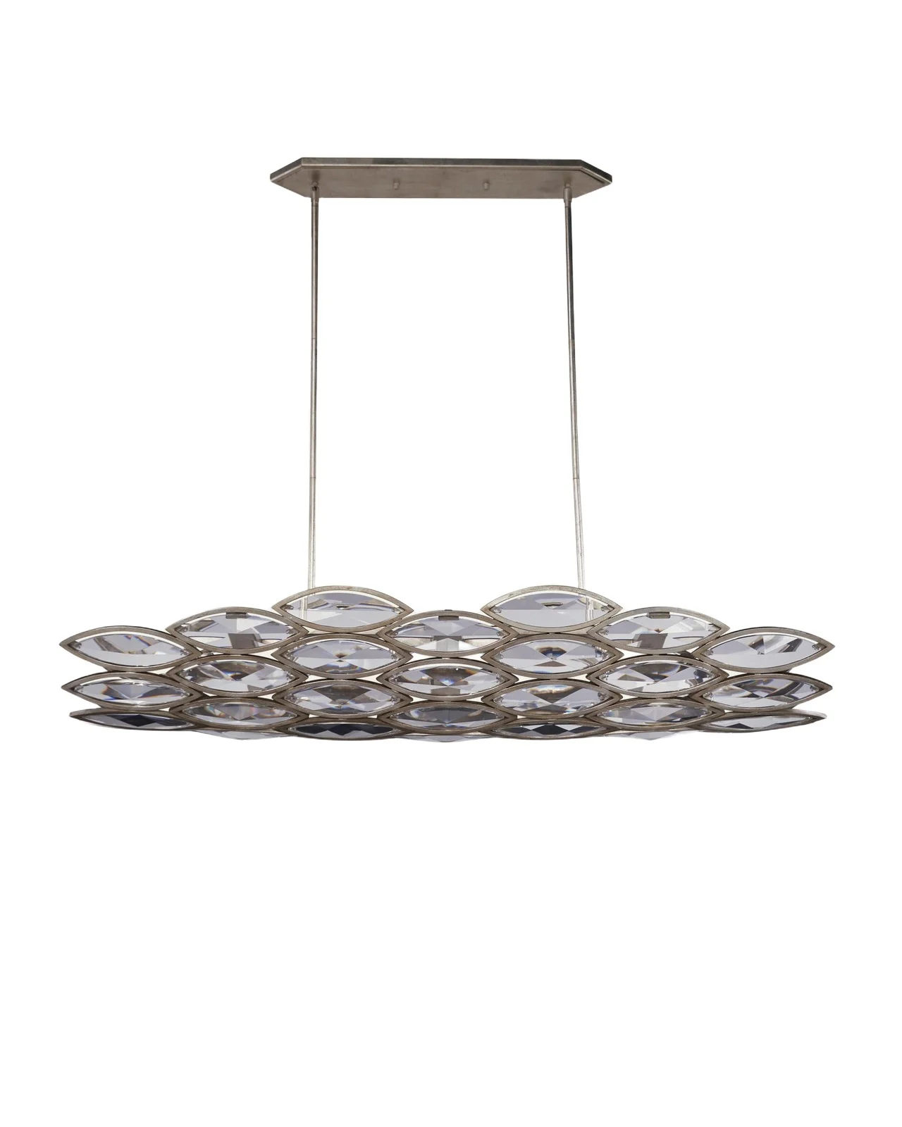 John-Richard Collection Petaline 60" 6-Light Horizontal Chandelier
