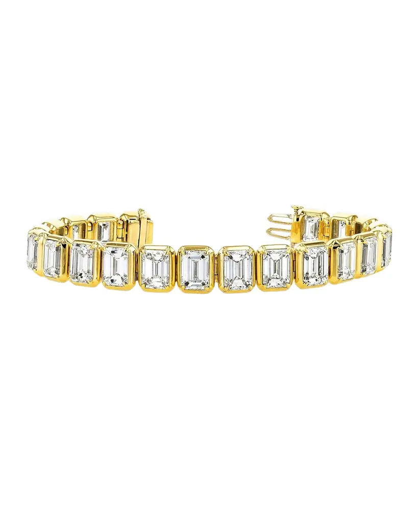 18K Yellow Gold Diamond Bracelet, 7", 42.37tcw 18K Yellow Gold Diamond Bracelet, 7", 42.37tcw