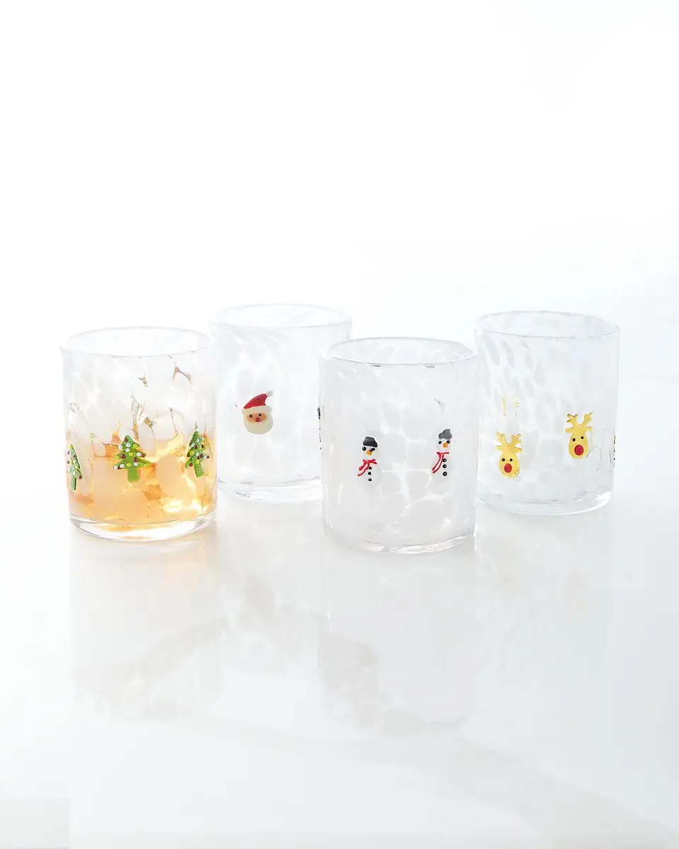 Neiman Marcus Holiday Small Tumblers, Set of 4 | Thumbnail 2