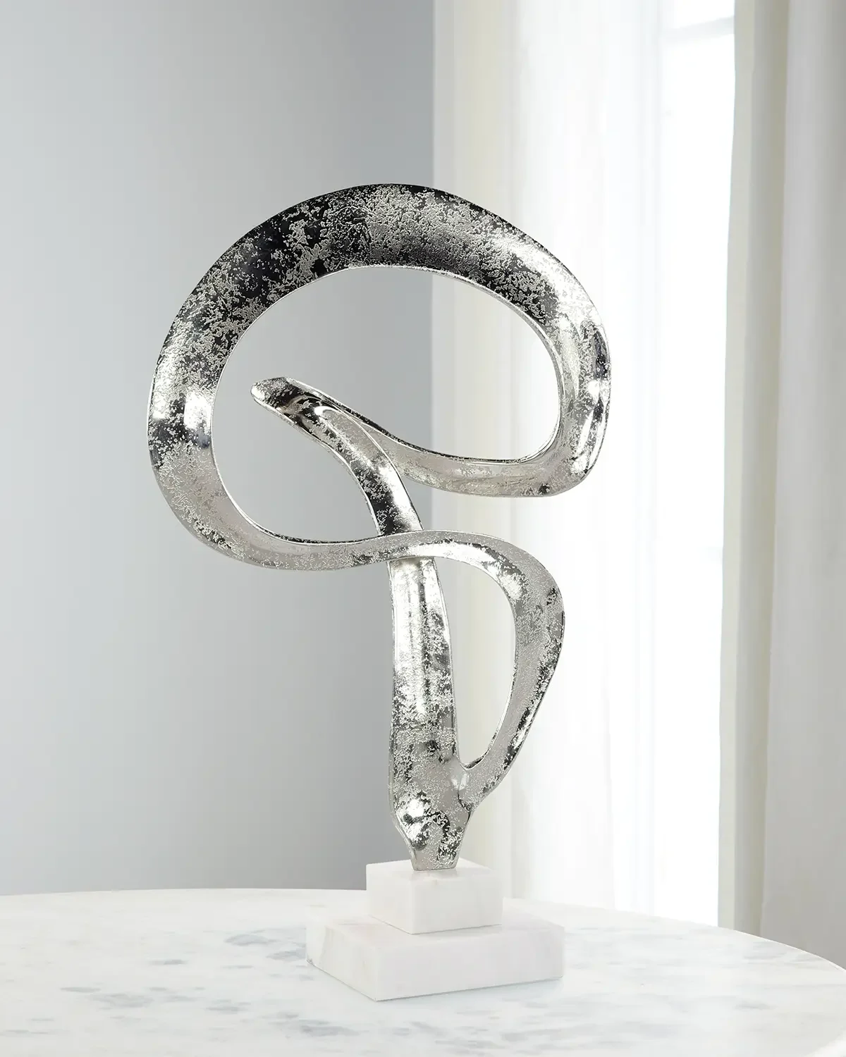 John-Richard Collection Winding Flourish Sculpture on Marble Base