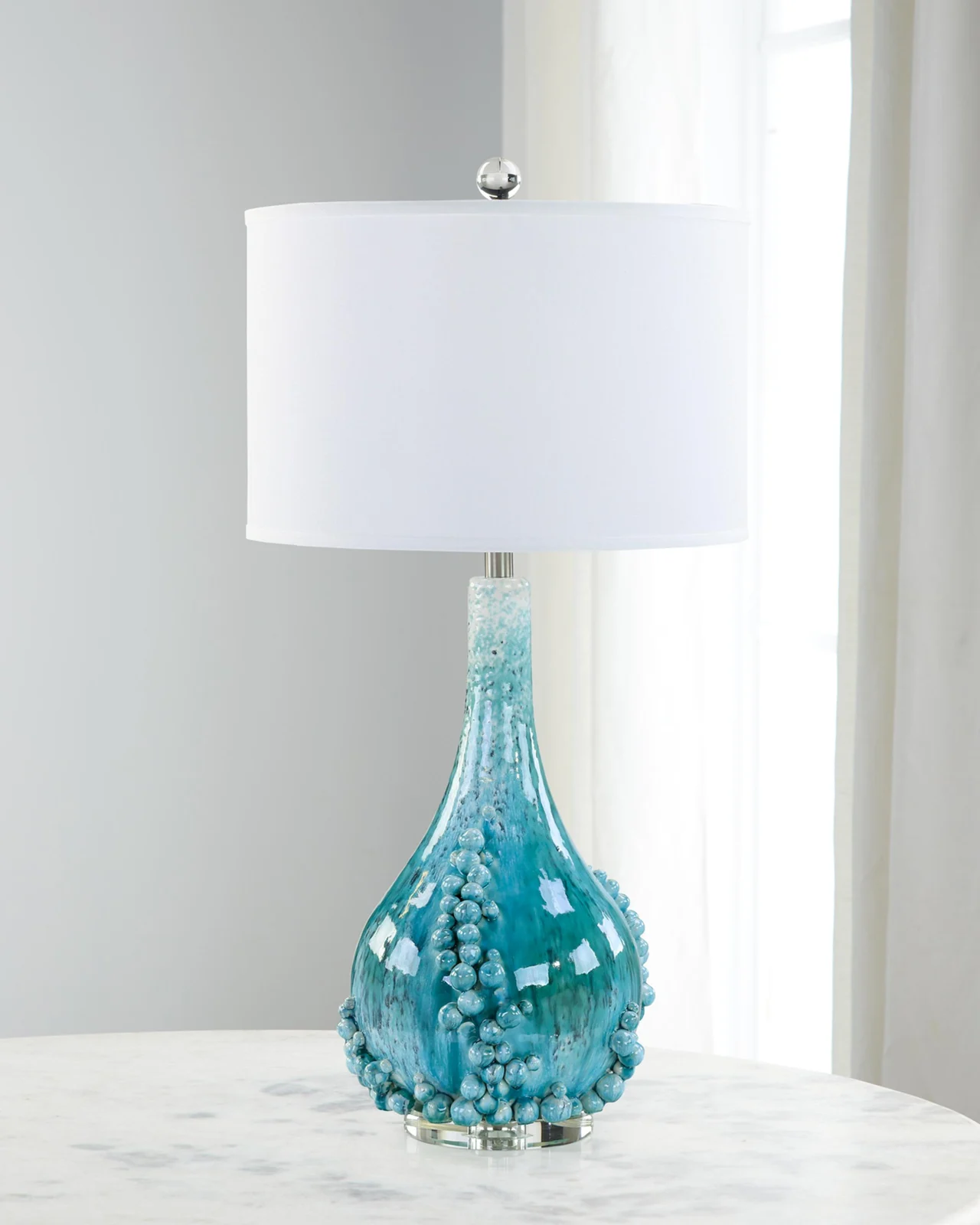 John-Richard Collection Bubbling Blue 34" Table Lamp