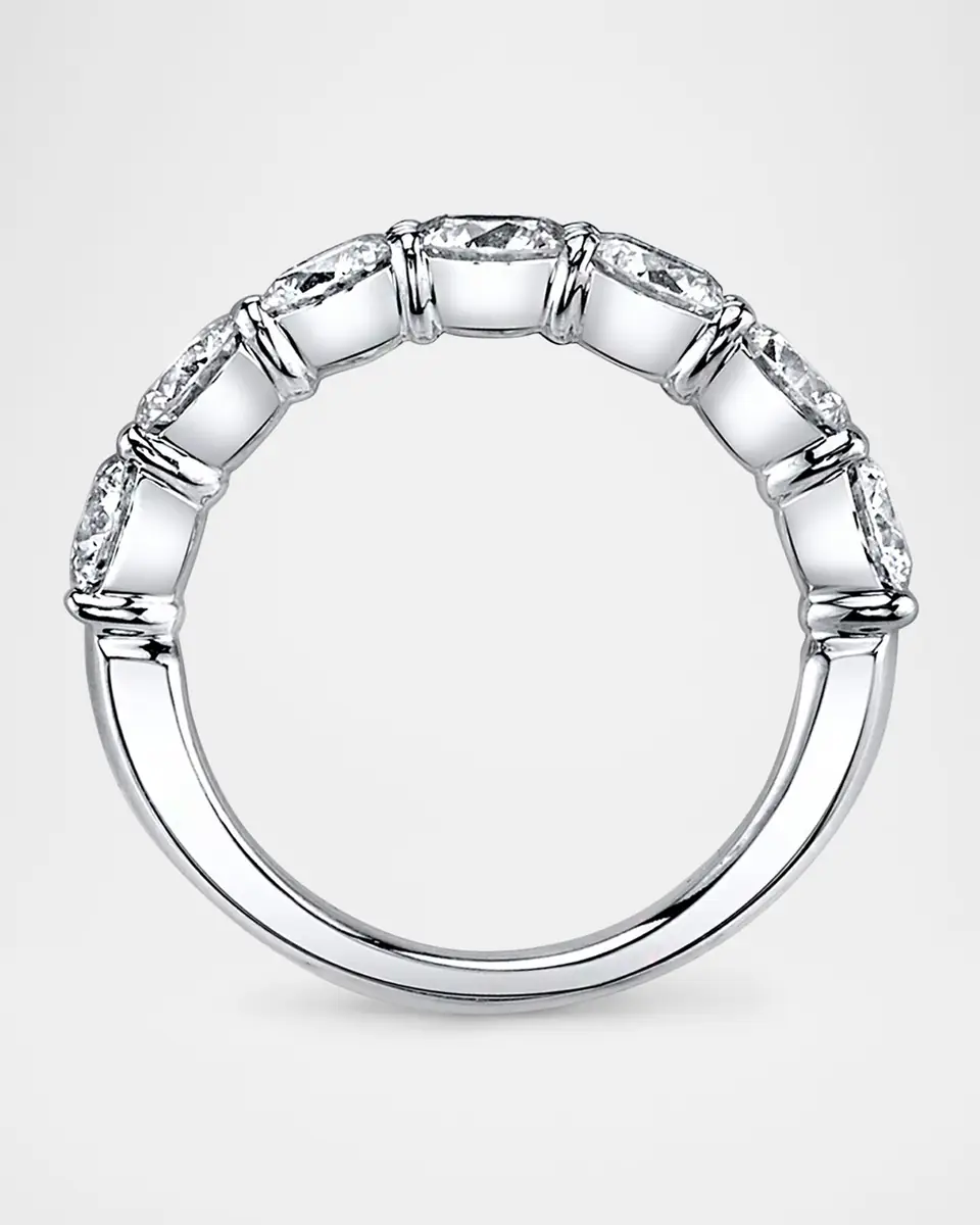 Neiman Marcus Diamonds Platinum Round White Diamond Buttercup Band Ring, 3.50tcw | Thumbnail 2 Neiman Marcus Diamonds Platinum Round White Diamond Buttercup Band Ring, 3.50tcw | Thumbnail 2