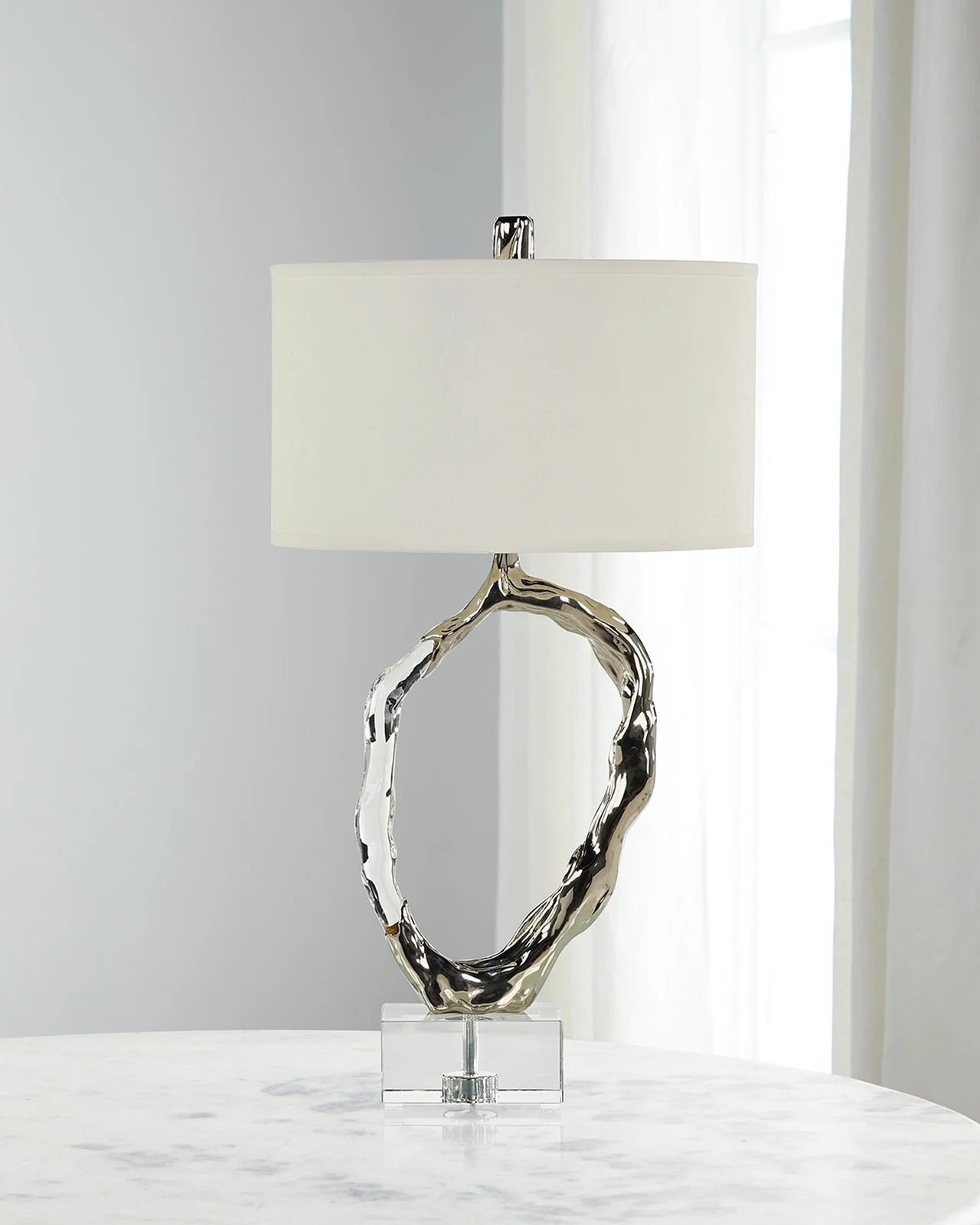 John-Richard Collection Metallic Ice 32.5" Table Lamp