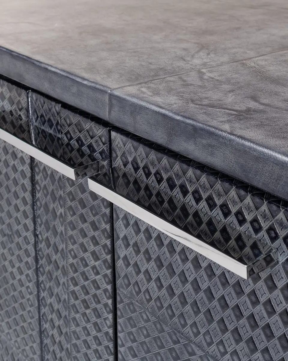 Sarreid Bronzini Leather-Covered Credenza | Thumbnail 2