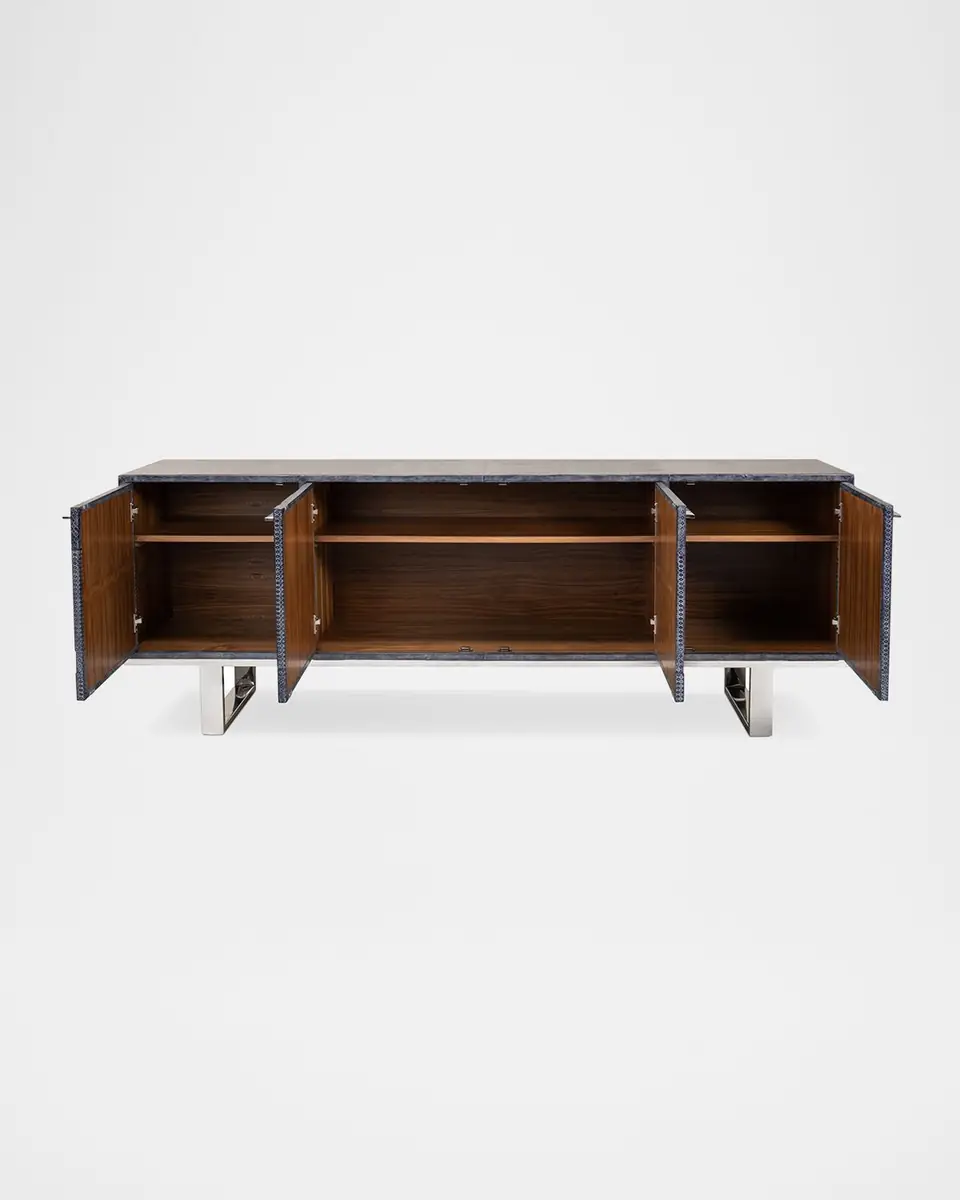 Sarreid Bronzini Leather-Covered Credenza | Thumbnail 4