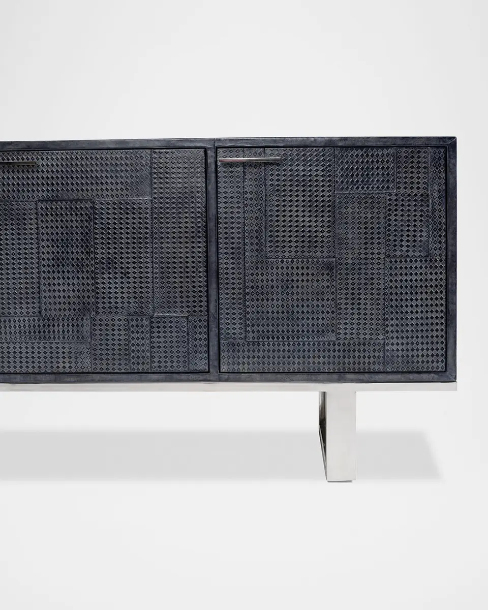 Sarreid Bronzini Leather-Covered Credenza | Thumbnail 5